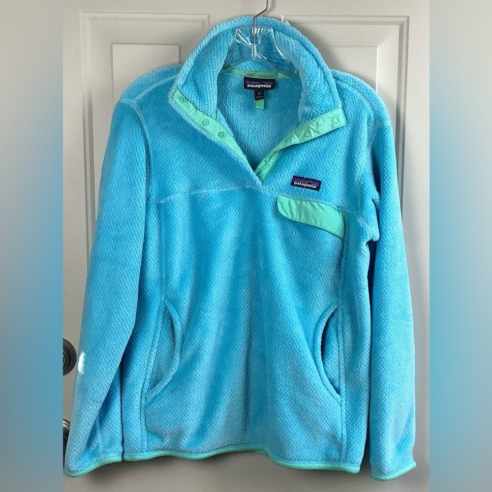 Patagonia Women's Re-Tool Snap-T Pullover Size Medium Blue outdoor fleece